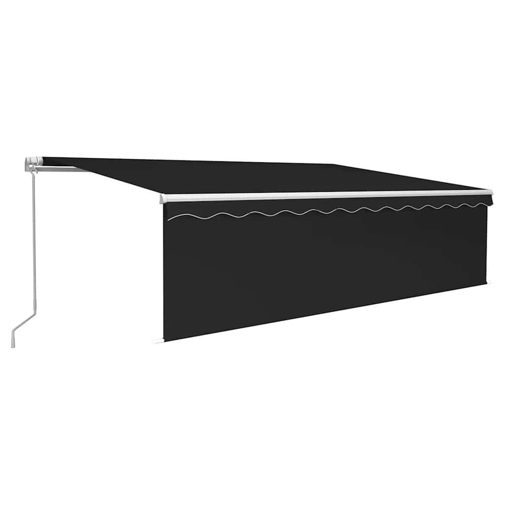 Tenda da Sole Retrattile Manuale con Parasole 5x3m Antracite | homemem39