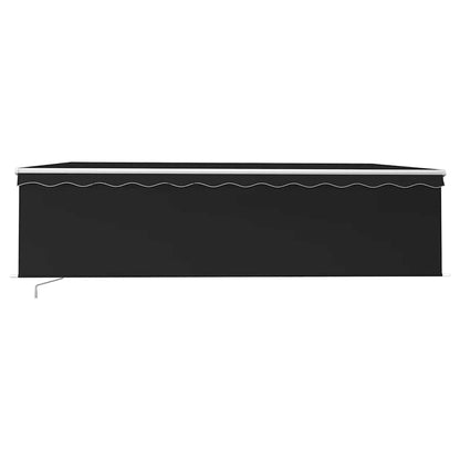 Tenda da Sole Retrattile Manuale con Parasole 5x3m Antracite | homemem39