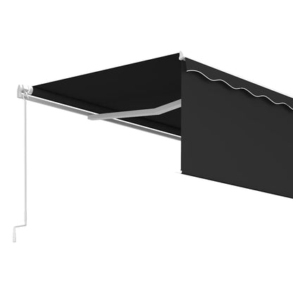 Tenda da Sole Retrattile Manuale con Parasole 5x3m Antracite | homemem39