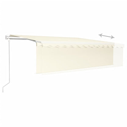 Tenda Retrattile Automatica con Parasole 5x3 m Crema | homemem39