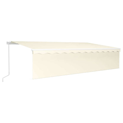 Tenda da Sole Retrattile Manuale con Parasole 6x3 m Crema | homemem39
