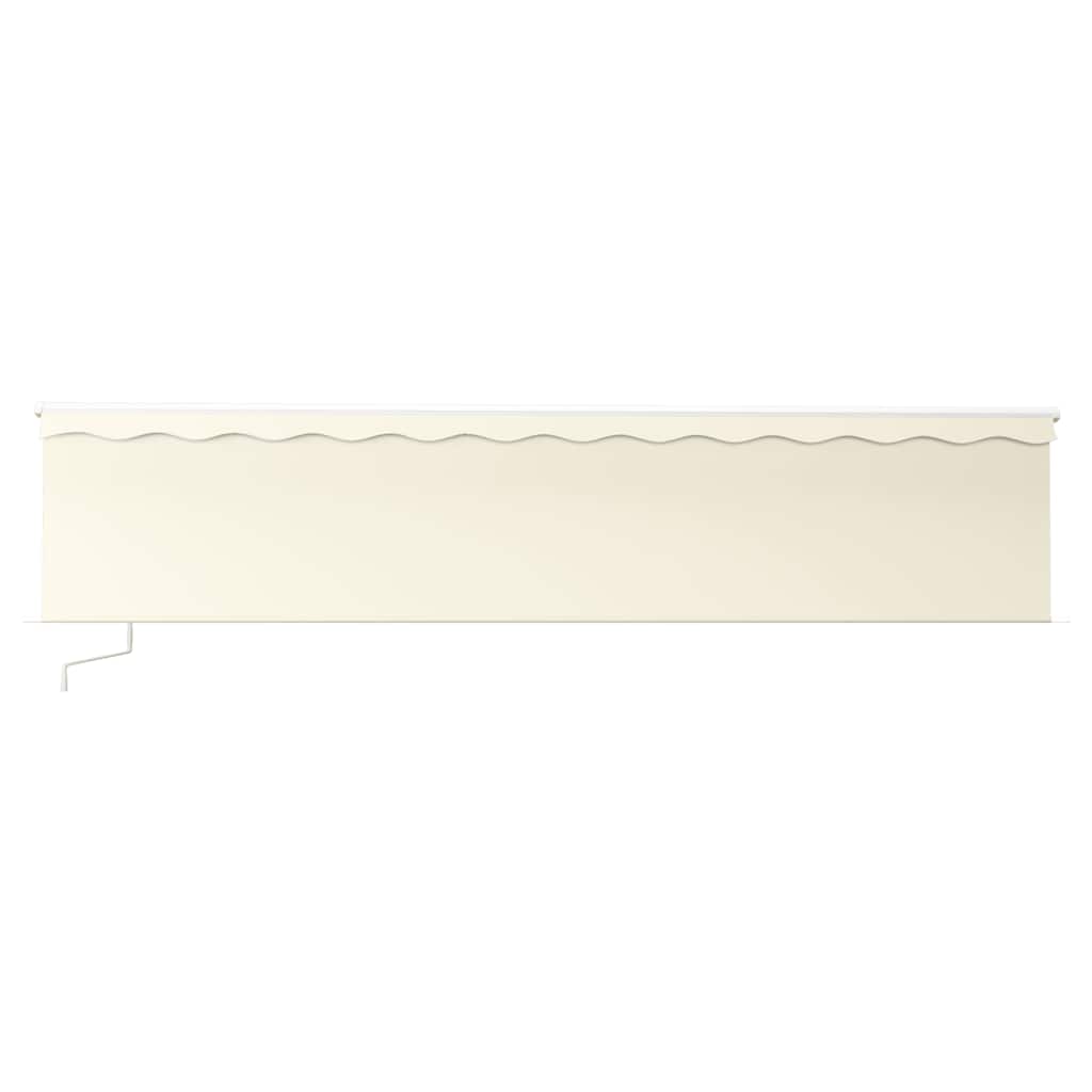 Tenda da Sole Retrattile Manuale con Parasole 6x3 m Crema | homemem39