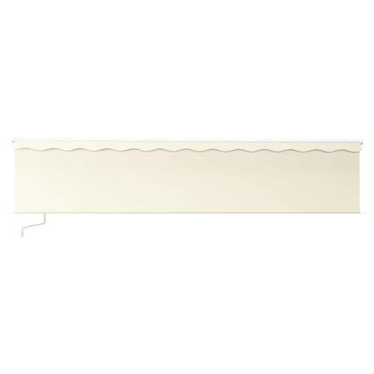 Tenda da Sole Retrattile Manuale con Parasole 6x3 m Crema | homemem39