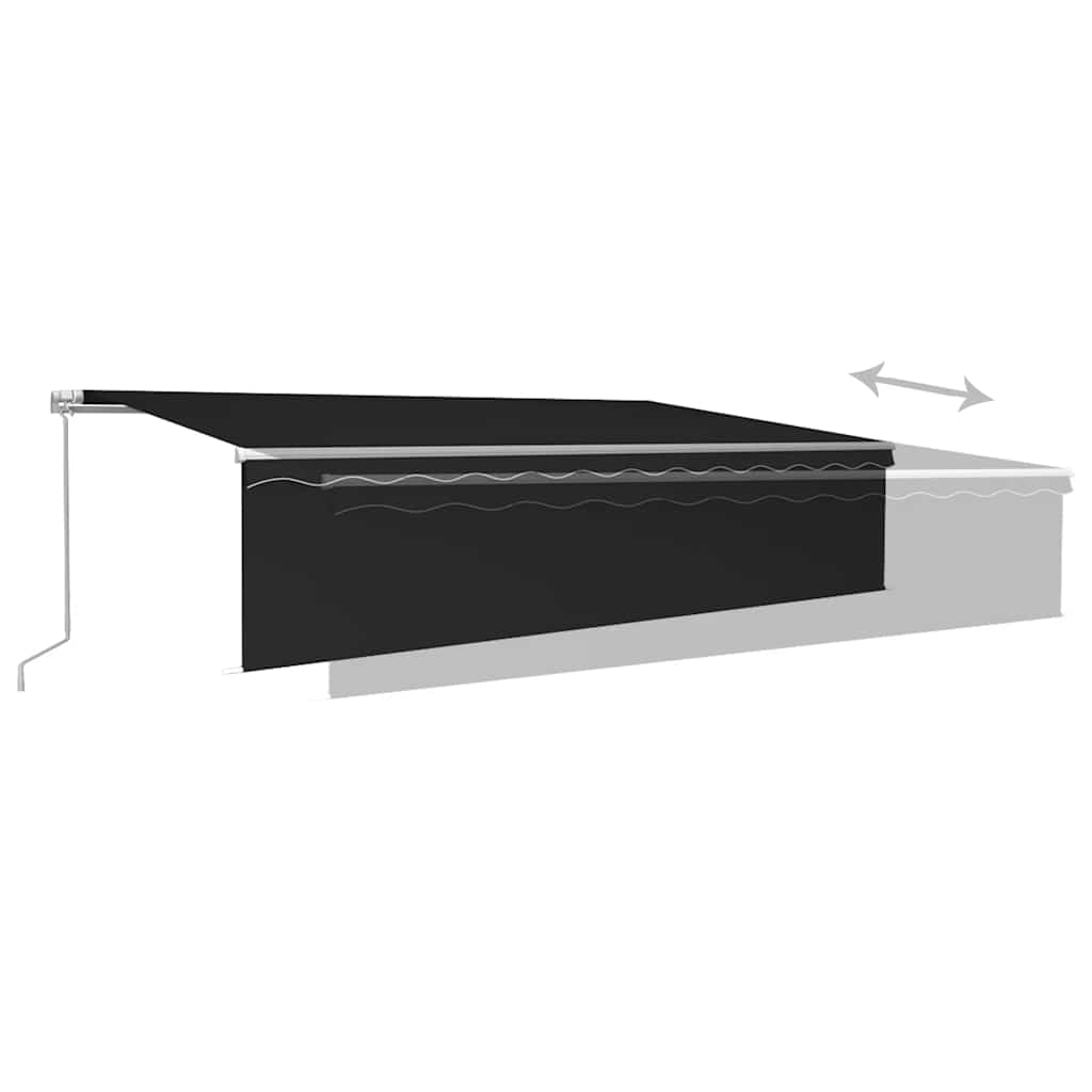 Tenda da Sole Retrattile Manuale con Parasole 6x3 m Antracite