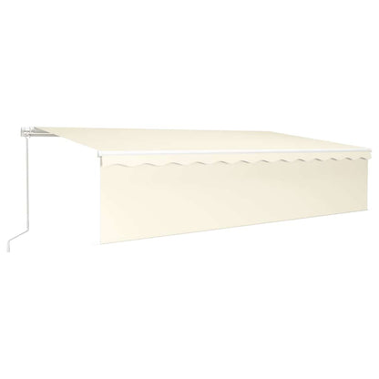 Tenda da Sole Retrattile Manuale con LED 6x3 m Crema | homemem39