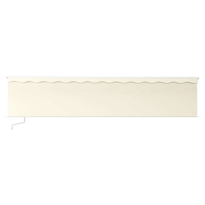 Tenda da Sole Retrattile Manuale con LED 6x3 m Crema | homemem39