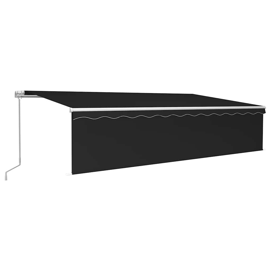 Tenda da Sole Retrattile Manuale con LED 6x3 m Antracite | homemem39