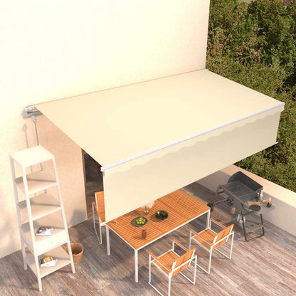 Tenda da Sole Retrattile Automatica con Parasole 6x3 m Crema | homemem39