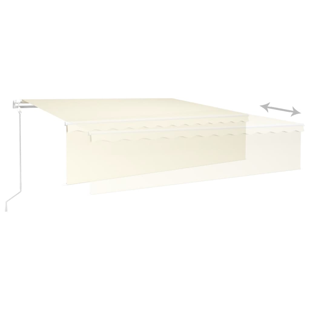 Tenda Automatica con Parasole LED e Sensore Vento 6x3 m Crema