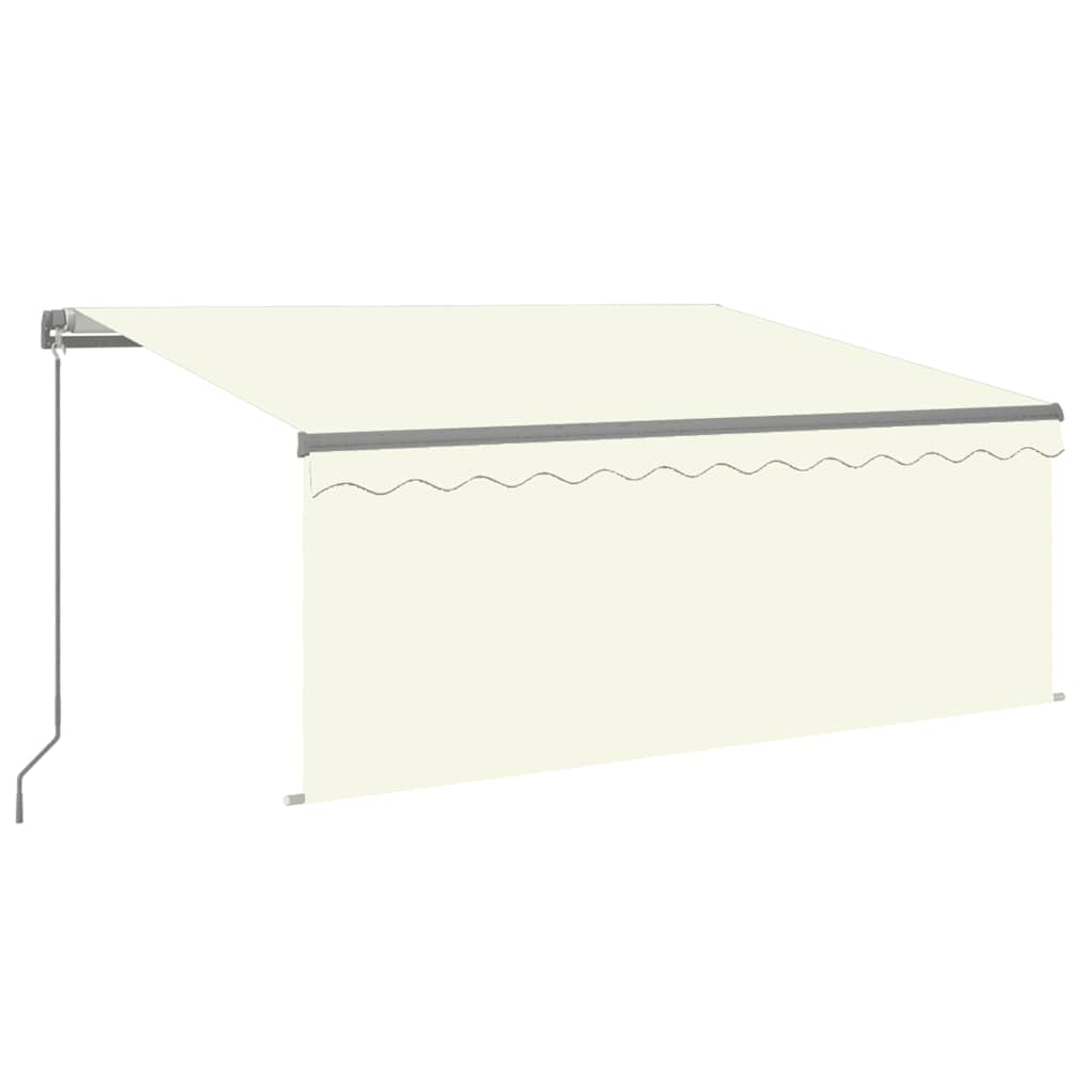 Tenda da Sole Retrattile Manuale con Parasole 3x2,5 m Crema | homemem39