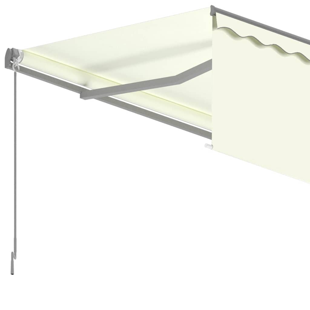 Tenda da Sole Retrattile Manuale con Parasole 3x2,5 m Crema | homemem39