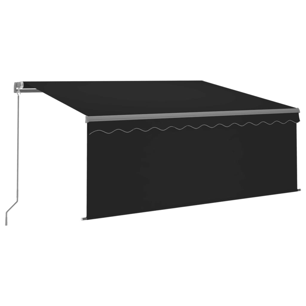 Tenda da Sole Retrattile Manuale con Parasole 3x2,5 m Antracite