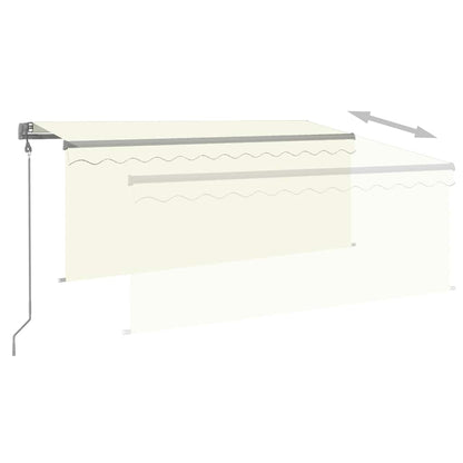 Tenda da Sole Retrattile Automatica con Parasole 3x2,5m Crema