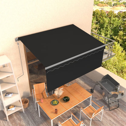 Tenda Sole Retrattile Automatica con Parasole 3x2,5m Antracite