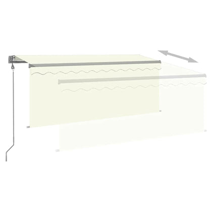 Tenda Automatica con Parasole LED e Sensore Vento 3x2,5m Crema | homemem39