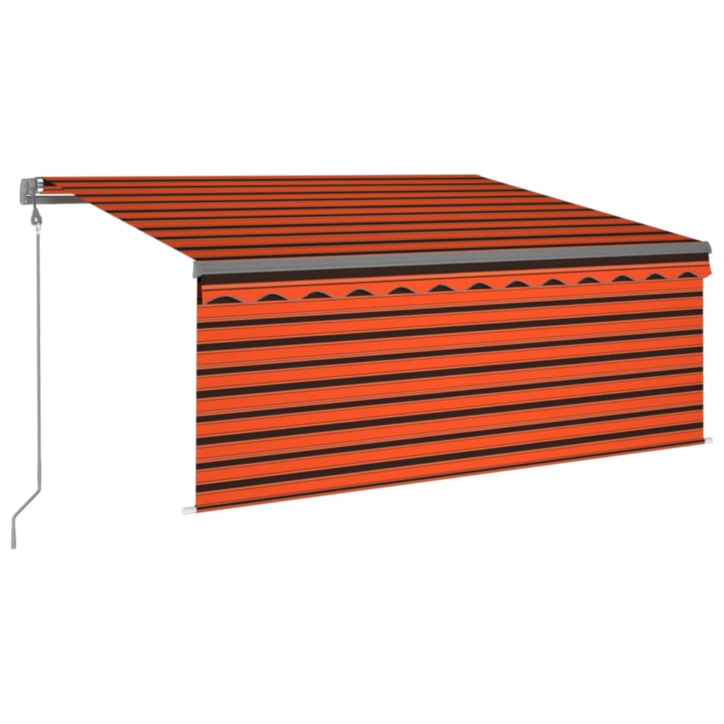 Tenda Automatica LED Sensore Vento 3x2,5m Arancione Marrone | homemem39