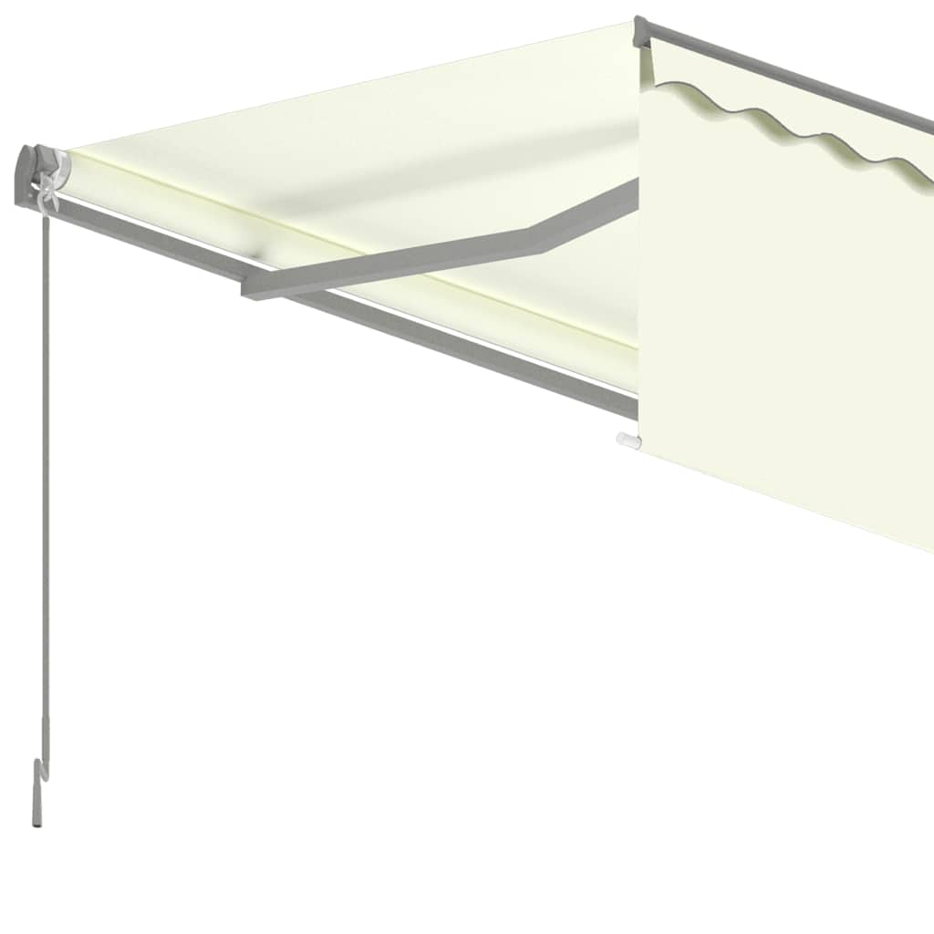 Tenda da Sole Retrattile Manuale con Parasole 3,5x2,5 m Crema | homemem39