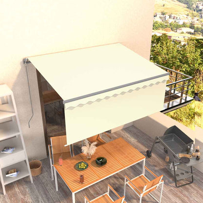 Tenda da Sole Retrattile Manuale con Parasole 3,5x2,5 m Crema | homemem39