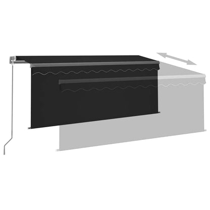 Tenda da Sole Retrattile Manuale con LED 3,5x2,5 m Antracite