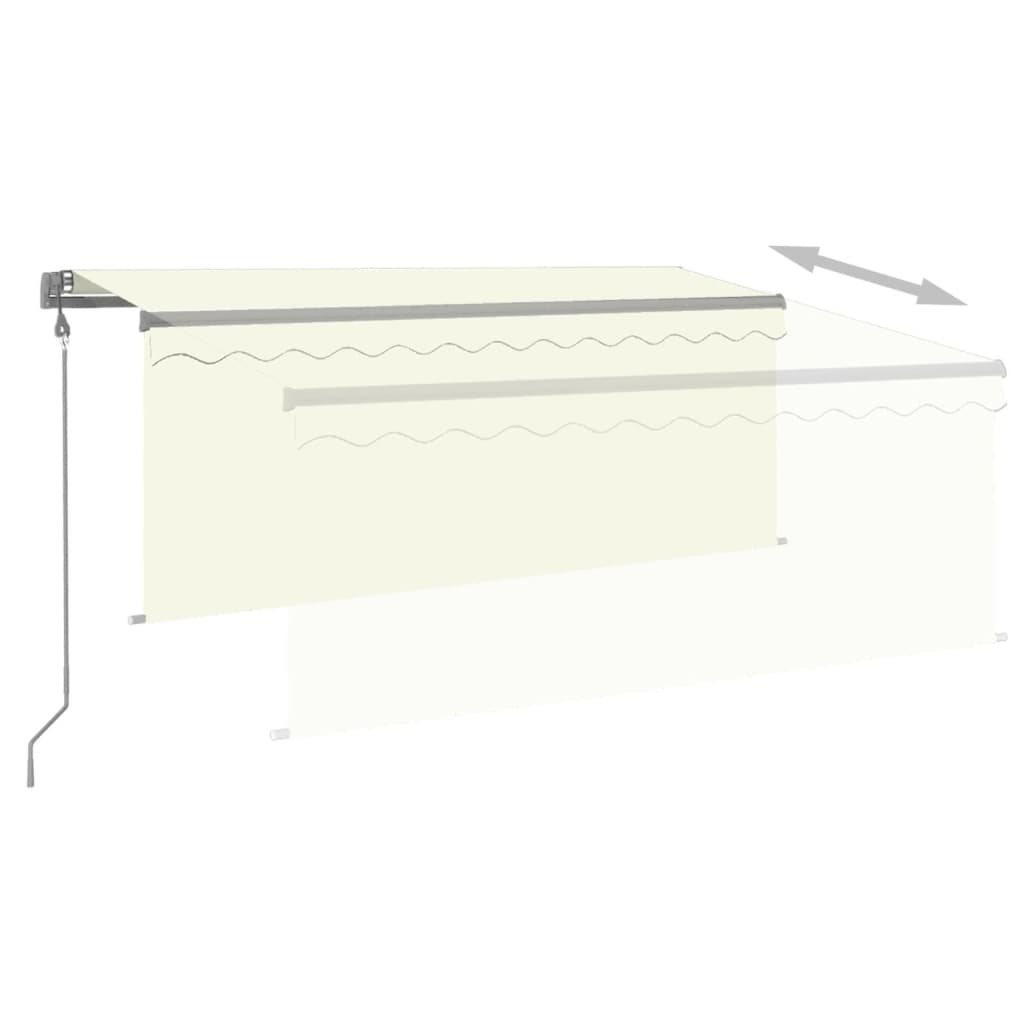 Tenda Automatica Parasole LED Sensore Vento 3,5x2,5cm Crema | homemem39