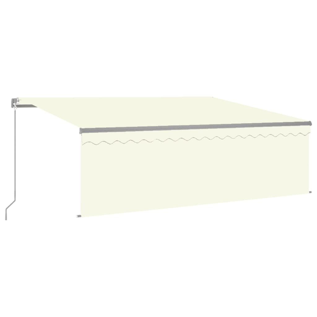Tenda da Sole Retrattile Manuale con Parasole 4x3 m Crema - homemem39