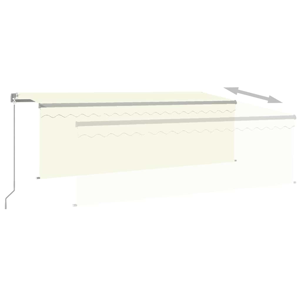 Tenda da Sole Retrattile Manuale con Parasole 4x3 m Crema