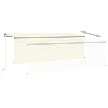 Tenda da Sole Retrattile Manuale con Parasole 4x3 m Crema