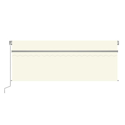 Tenda da Sole Retrattile Manuale con LED 4x3 m Crema