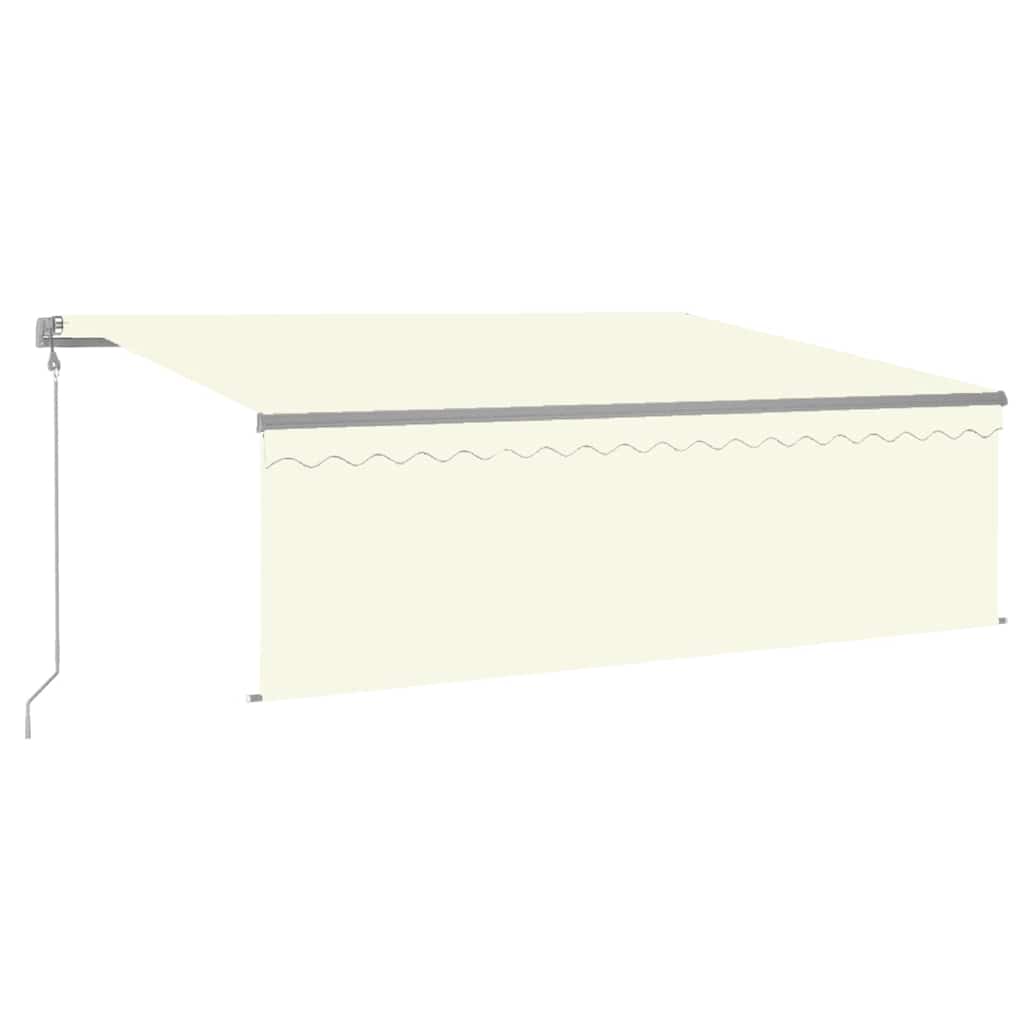 Tenda da Sole Retrattile Automatica con Parasole 4x3 m Crema - homemem39