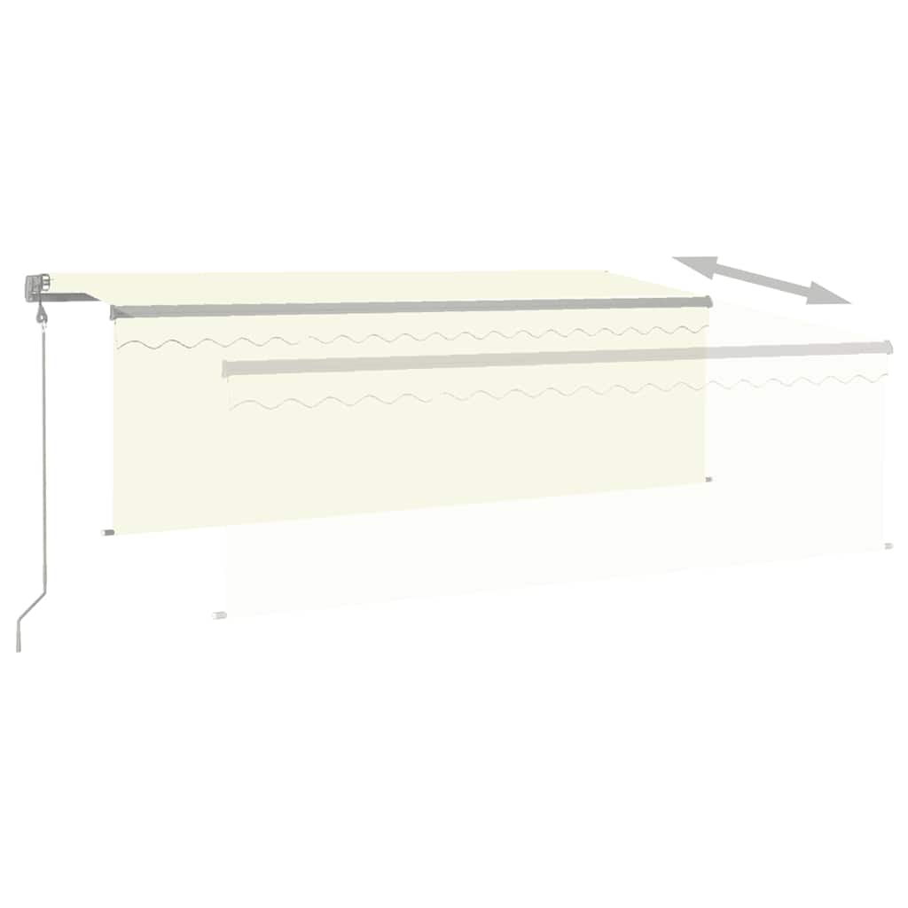 Tenda da Sole Retrattile Automatica con Parasole 4x3 m Crema