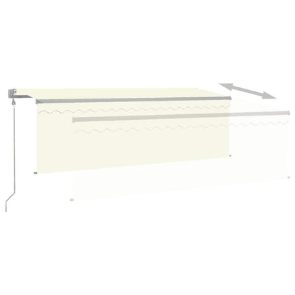 Tenda da Sole Retrattile Automatica con Parasole 4x3 m Crema