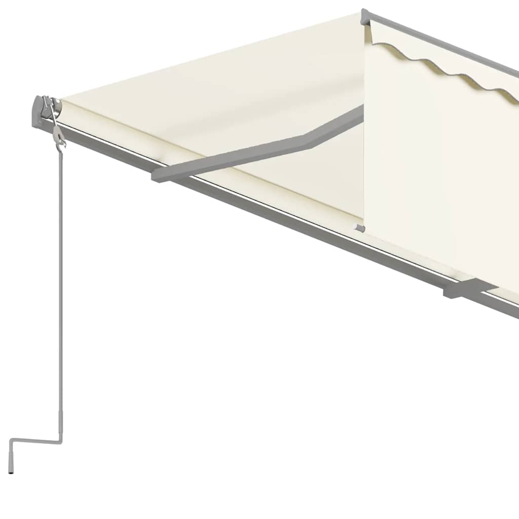 Tenda da Sole Retrattile Automatica con Parasole 4x3 m Crema - homemem39