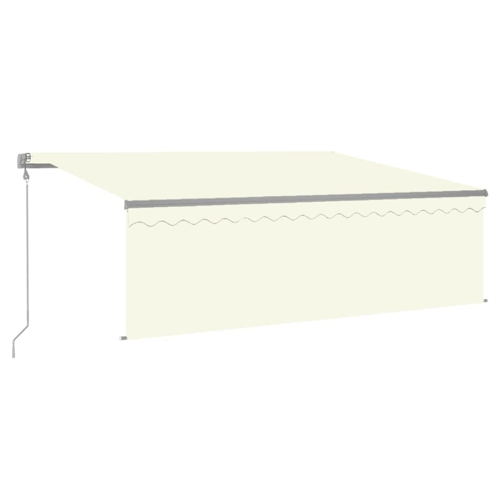 Tenda Automatica con Parasole LED e Sensore Vento 4x3 m Crema - homemem39