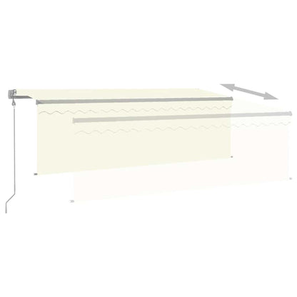 Tenda Automatica con Parasole LED e Sensore Vento 4x3 m Crema