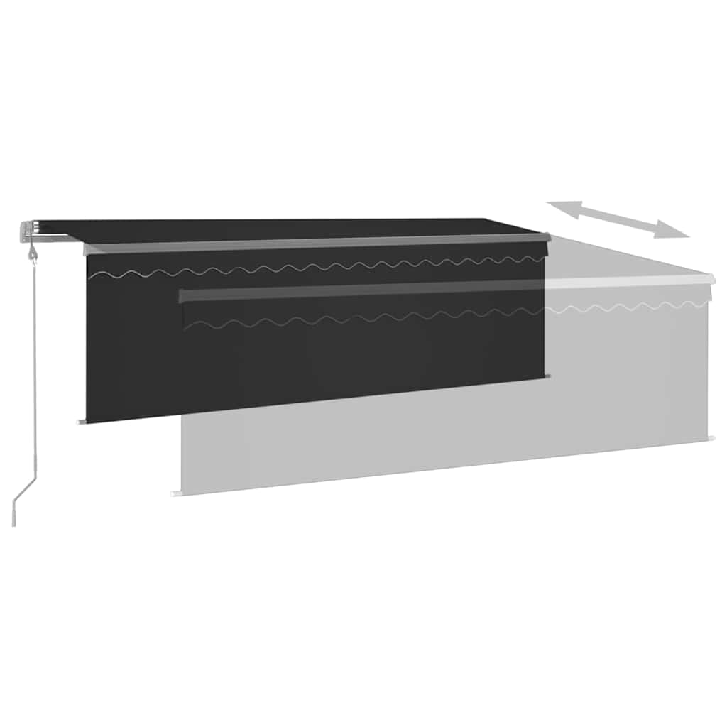 Tenda Automatica con Parasole Sensore Vento e LED 4x3 Antracite | homemem39