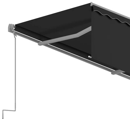 Tenda da Sole Retrattile Manuale con Parasole 4,5x3 m Antracite | homemem39
