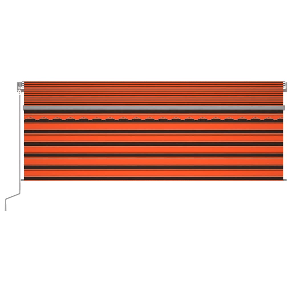 Tenda da Sole Manuale con Parasole 4,5x3m Arancione Marrone | homemem39