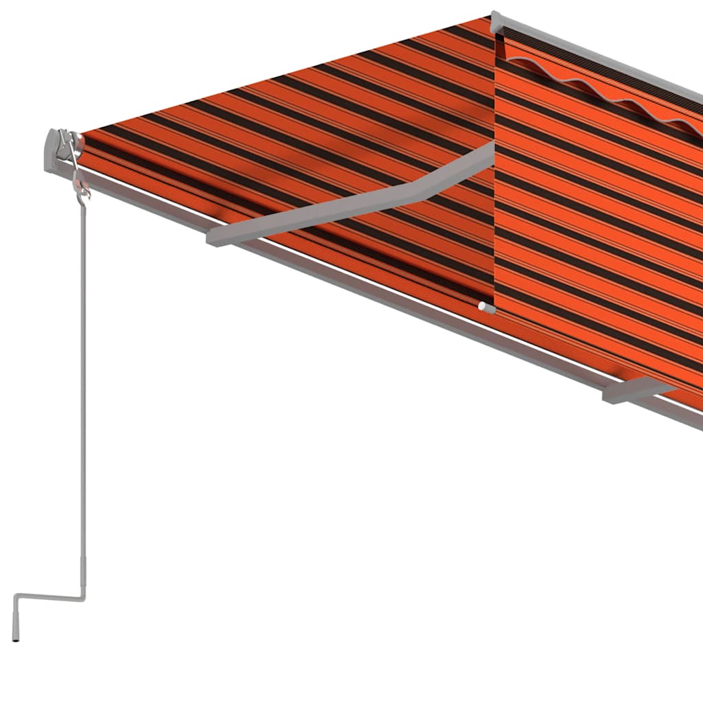 Tenda da Sole Manuale con Parasole 4,5x3m Arancione Marrone | homemem39