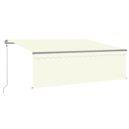 Automatic Retractable Awning with Sunshade 4.5x3 m Cream