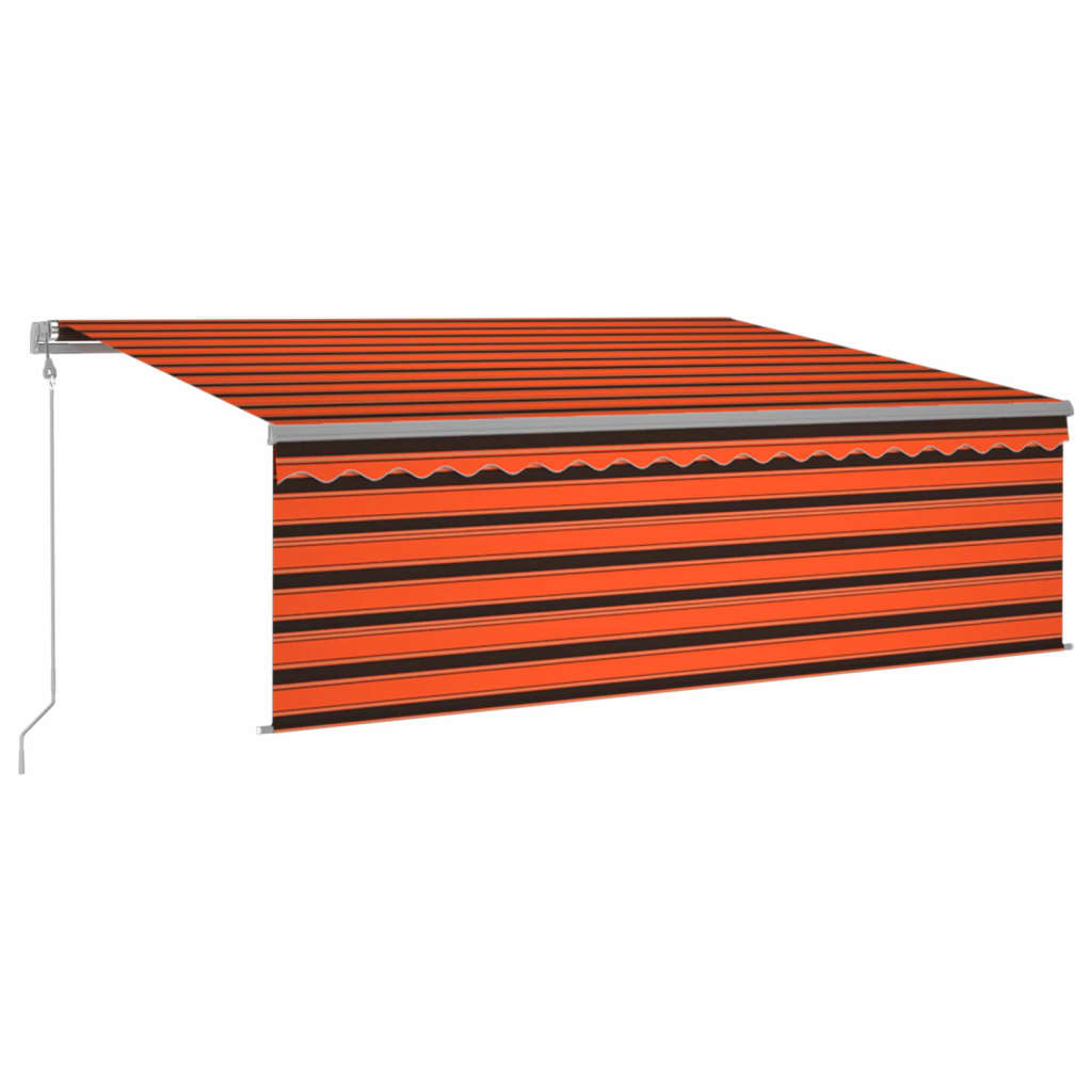 Tenda da Sole Retrattile Automatica 4,5x3m Arancione e Marrone - homemem39