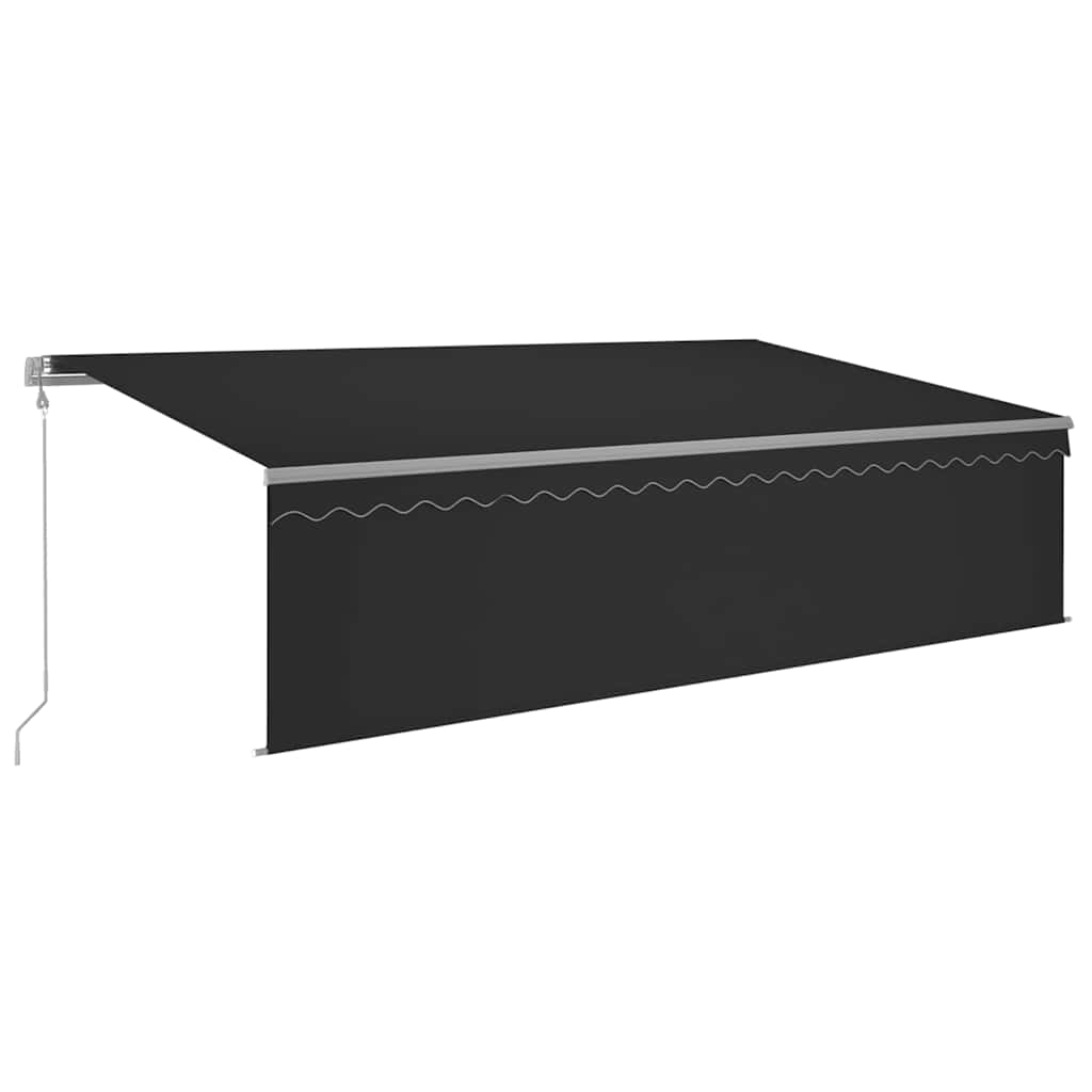 Tenda Automatica con Parasole Sensore Vento e LED 5x3 Antracite | homemem39