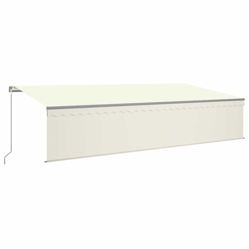 Tenda da Sole Retrattile Manuale con Parasole 6x3 m Crema | homemem39