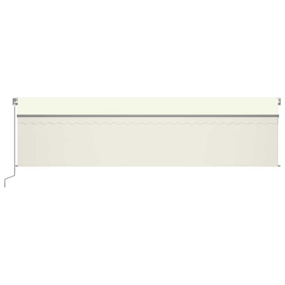 Tenda da Sole Retrattile Manuale con Parasole 6x3 m Crema | homemem39