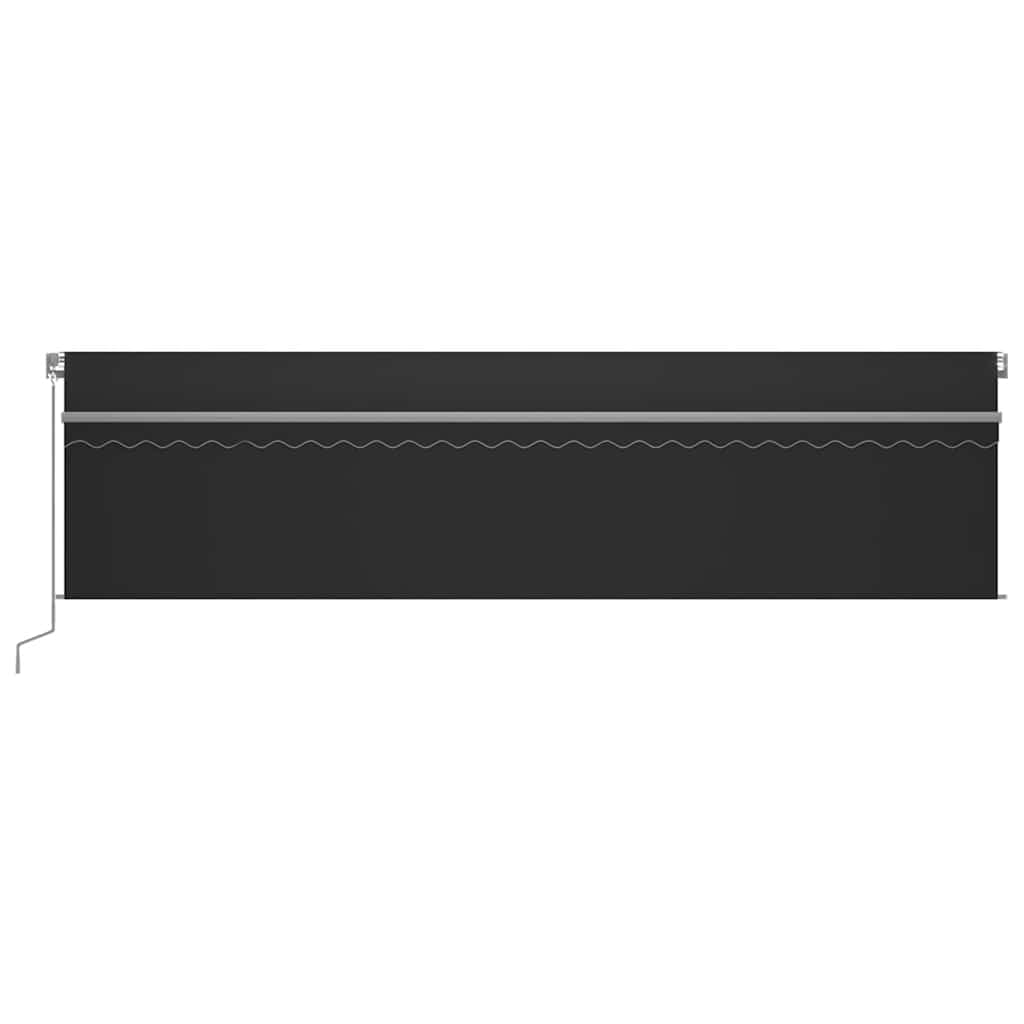 Tenda da Sole Retrattile Manuale con Parasole 6x3 m Antracite | homemem39