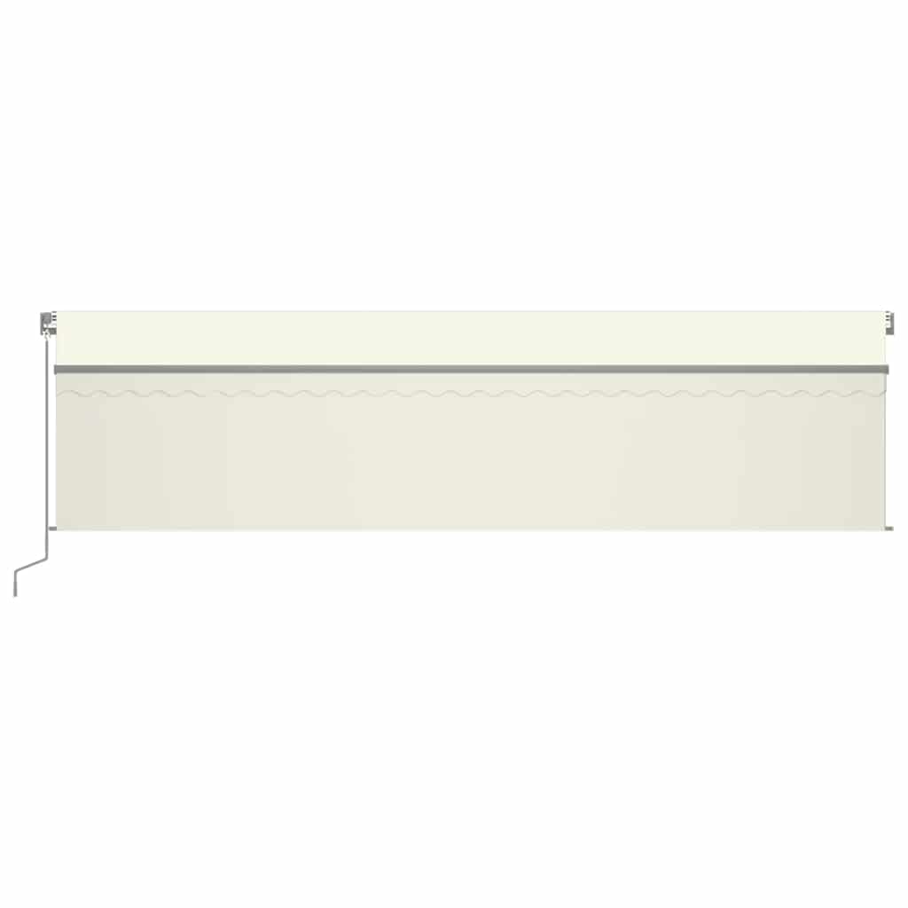 Tenda da Sole Retrattile Manuale con LED 6x3 m Crema | homemem39
