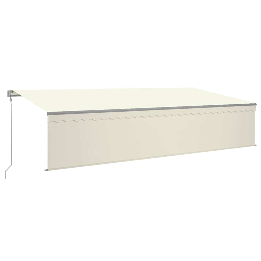 Tenda da Sole Retrattile Automatica con Parasole 6x3 m Crema | homemem39