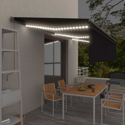Tenda Automatica con Parasole Sensore Vento e LED 6x3 Antracite