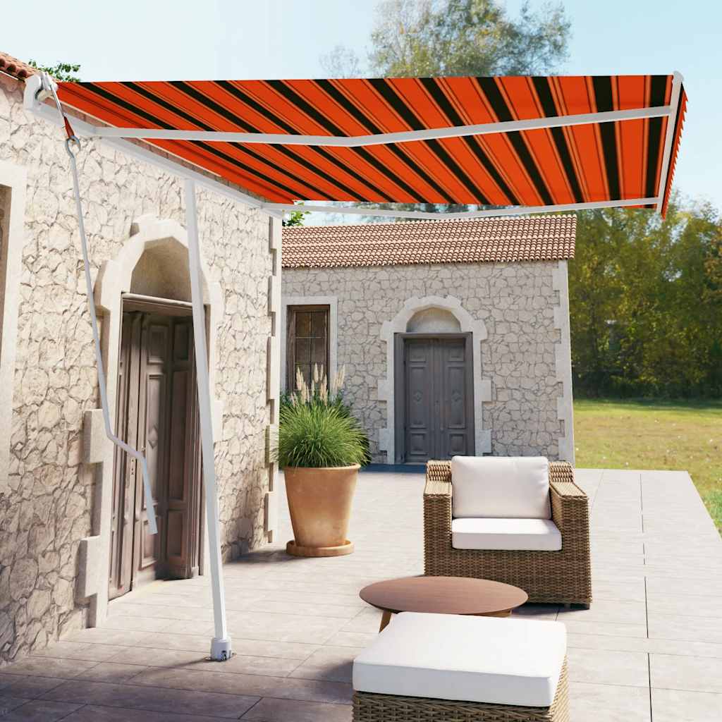 Tenda da Sole Automatica Autoportante 300x250cm Arancio Marrone - homemem39