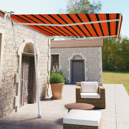 Tenda da Sole Automatica Autoportante 300x250cm Arancio Marrone - homemem39