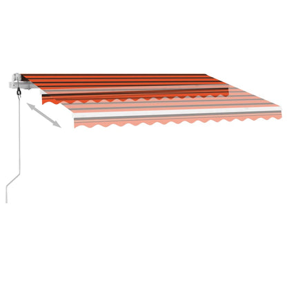 Tenda Automatica Sensore Vento e LED 300x250 cm Arancio Marrone